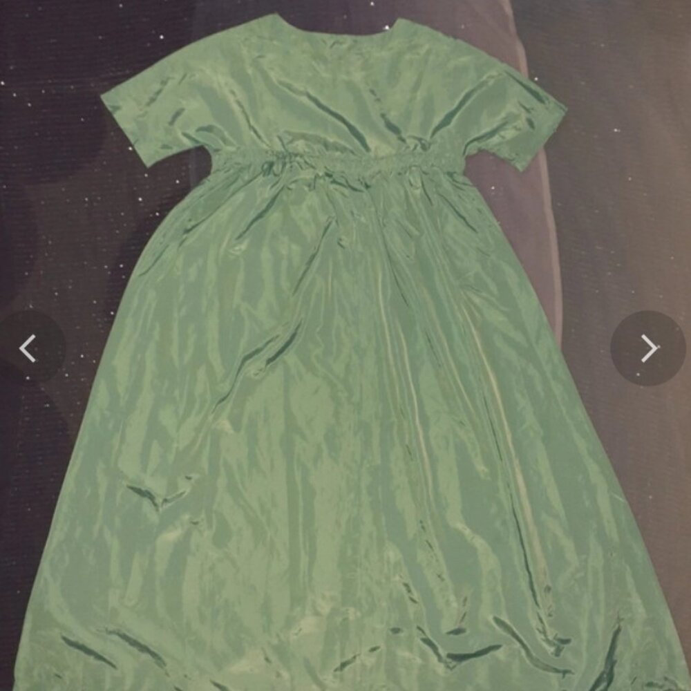 Long green dress